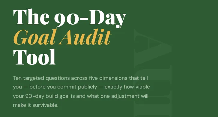 90-Day Goal Audit Tool cover